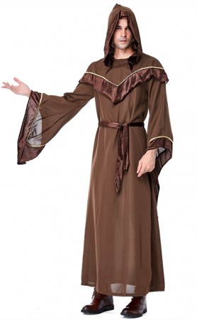 Gothic Sorcerer European Religious Men and Priests Mystic Sorcerer Costume