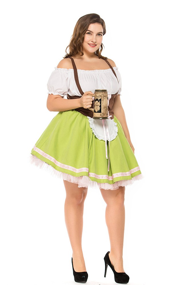 Plus Size Oktoberfest Waitress Party Dress