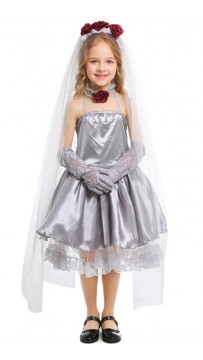 Halloween Child Cosplay Ghost Bride Masquerade Costume