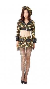 Halloween Amazon Camouflage Jungle Woman Warrior