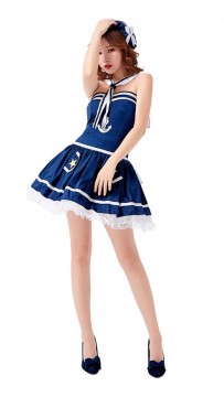 Halloween Ladies Sexy Blue Sailor Costume