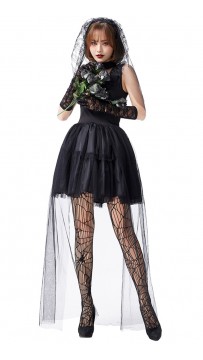 Halloween Sexy Woman Ghost Zombie Bride Costume