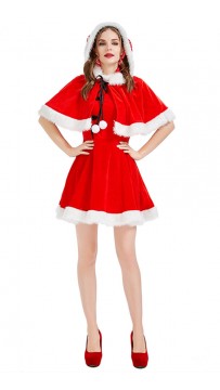 Christmas Chinese Style Retro Republican Red Dress