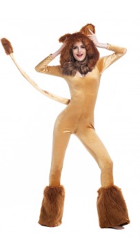 Halloween Women's Hooded Lion Costume