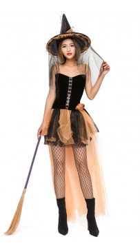 Halloween Woman Devil Pumpkin Witch Costumes