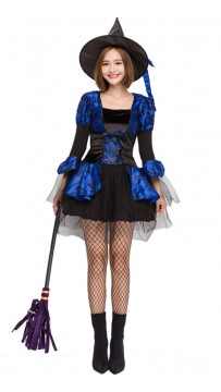 Halloween Blue Lace Witch Skirt