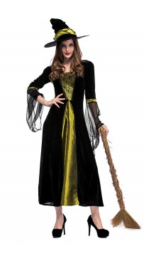 Halloween Black Spider Witch Costumes