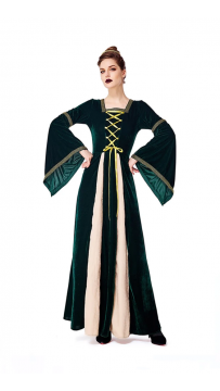 Halloween Parent-Child Costume Renaissance Retro Long Sleeve Midi Dress