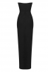 Elegant Black Cut-Out High Slit Gown