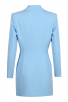 Blue V-Neck Jacket Mini Dress